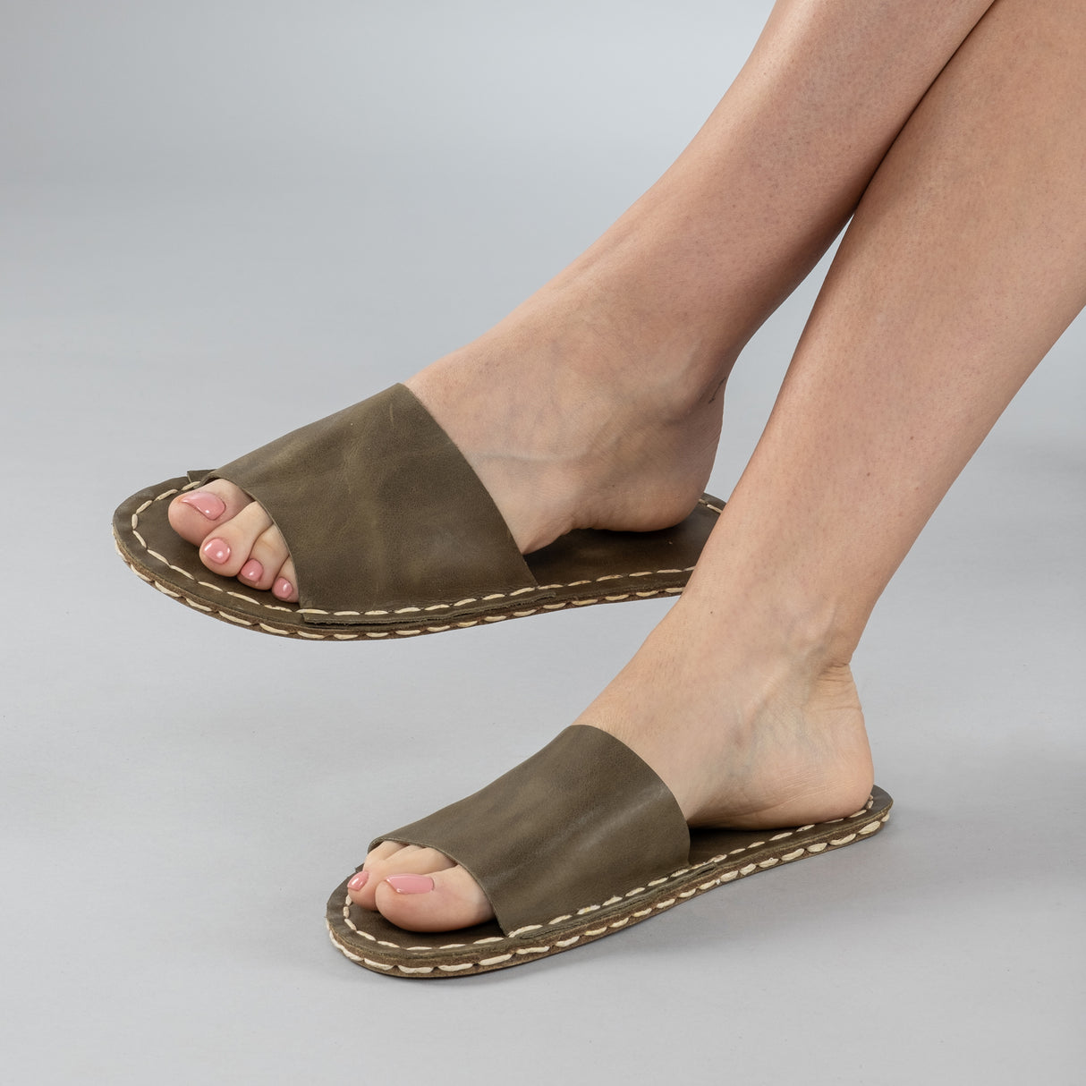 Yeşil Barefoot Tek Bant Sandalet