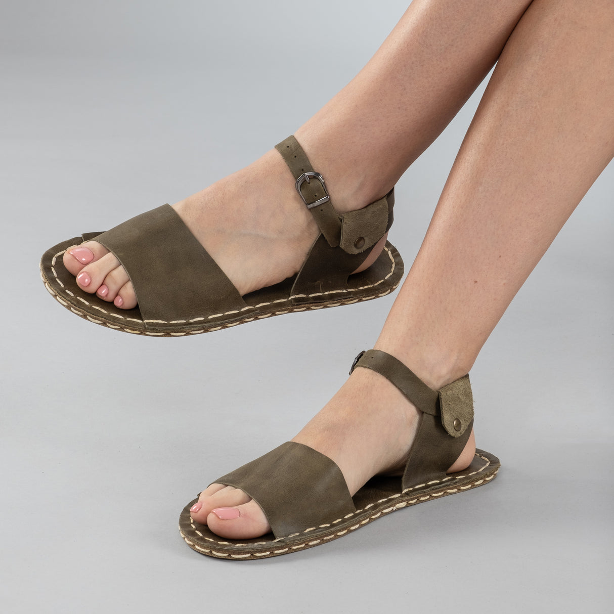Yeşil Burnu Açık Barefoot Sandalet