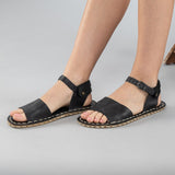 Black Opened Toe Barefoot Sandals