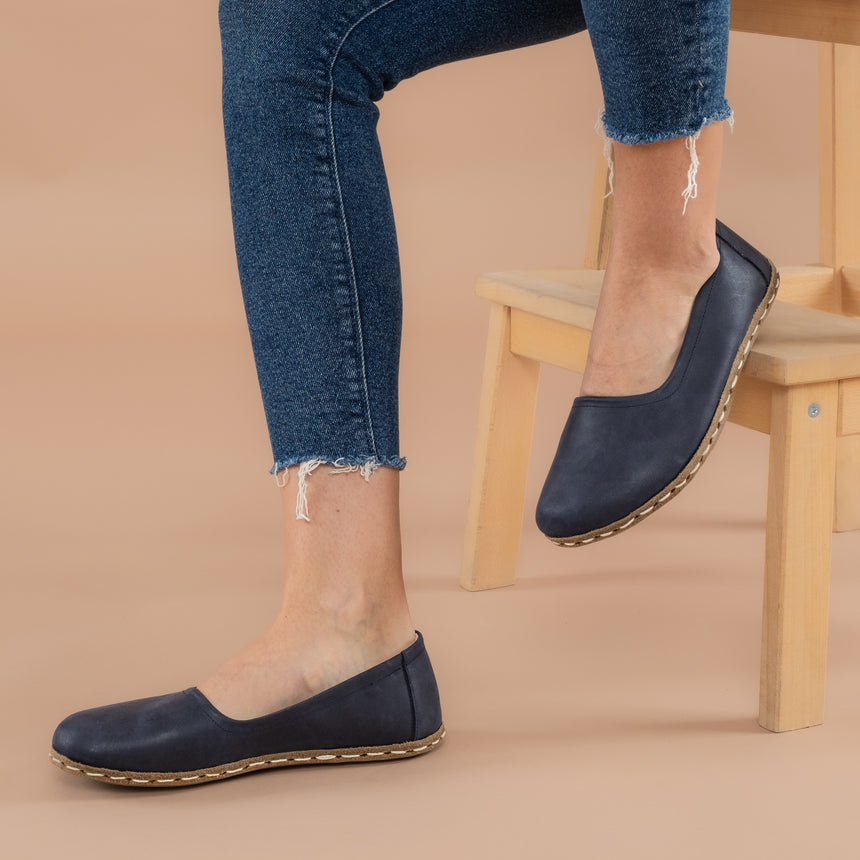 Blue Barefoot Ballet Flats