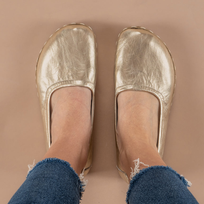 Gold Barefoot Ballet Flats