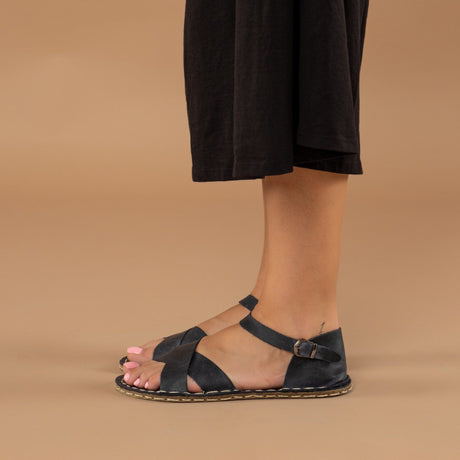 Mavi Çapraz Barefoot Sandalet