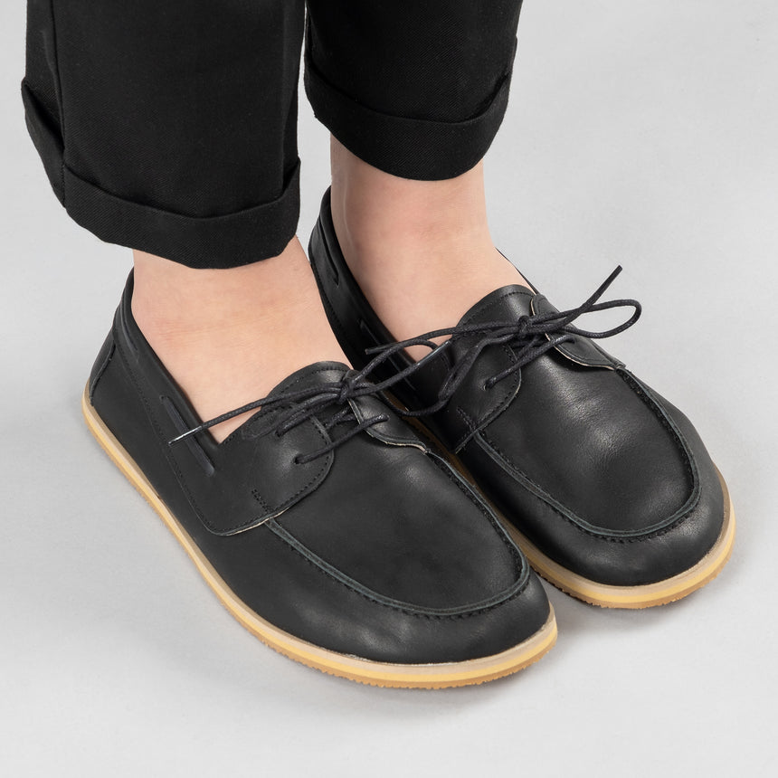 Schwarze Bootsschuhe für Damen