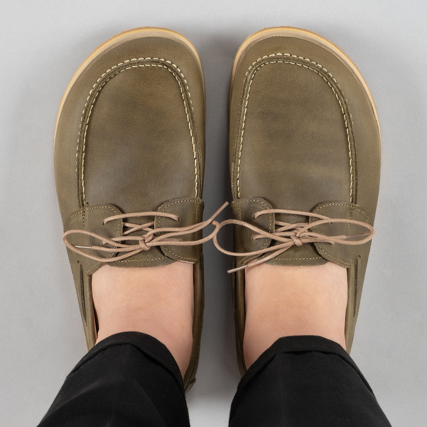 Grüne Boat Shoes für Herren