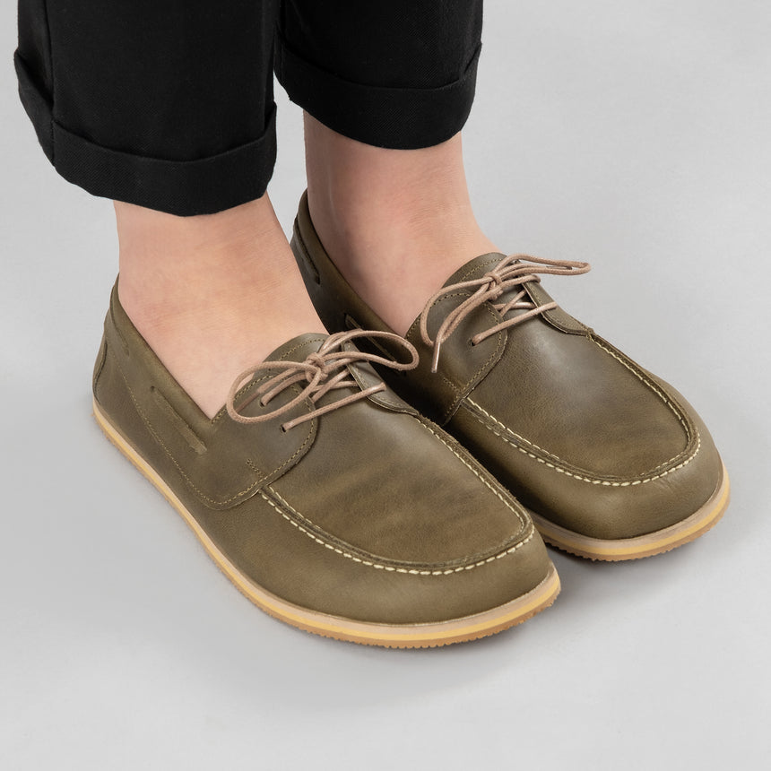 Grüne Boat Shoes für Herren