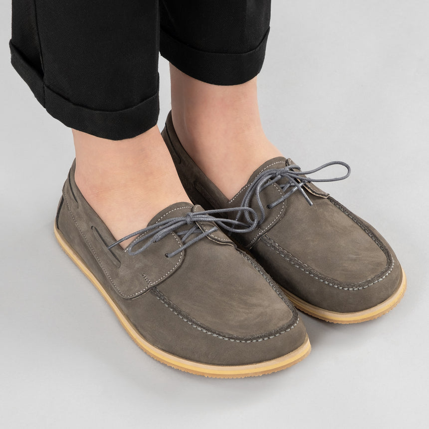 Women's Gray Boat Shoes