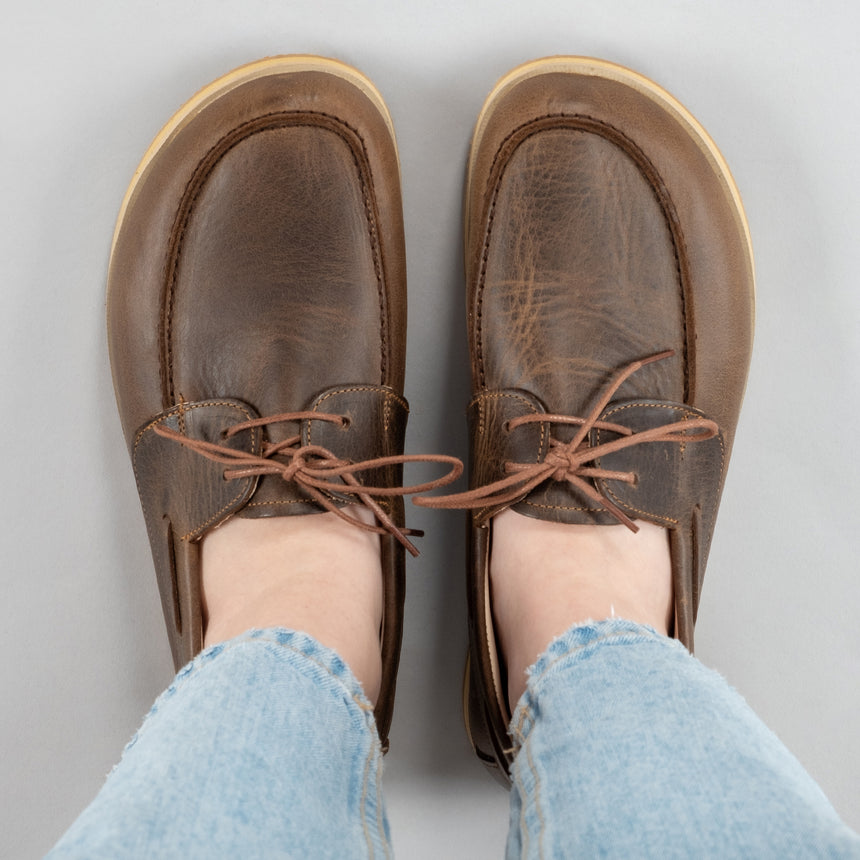 Kaffeefarbene Boat Shoes für Herren