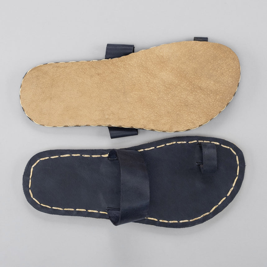 Blaue Barfuß-Zehensandalen für Damen