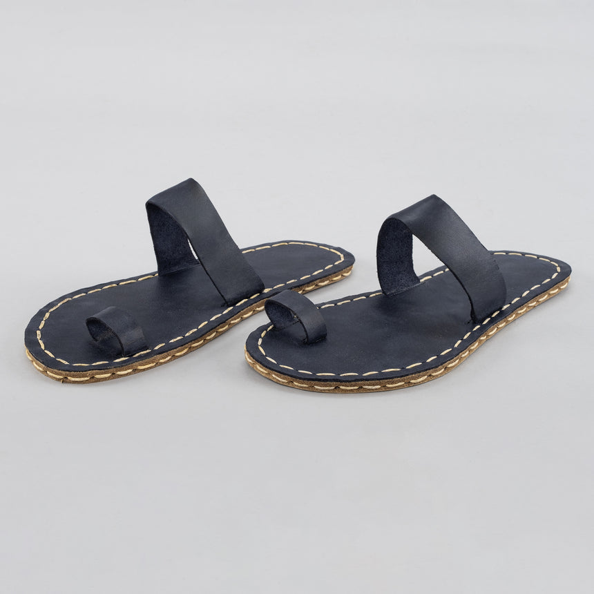 Blaue Barfuß-Zehensandalen für Damen