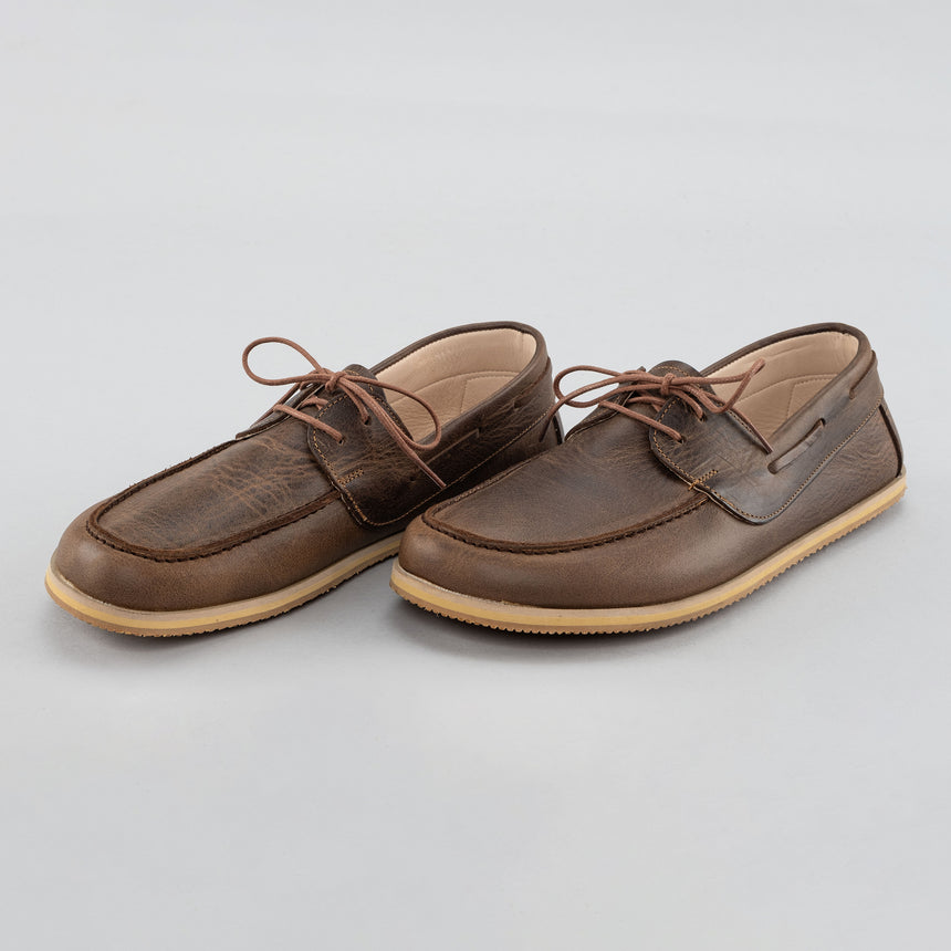 Kaffeefarbene Boat Shoes für Herren