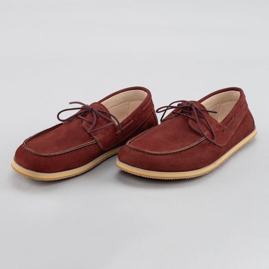 Burgunderrote Boat Shoes für Damen