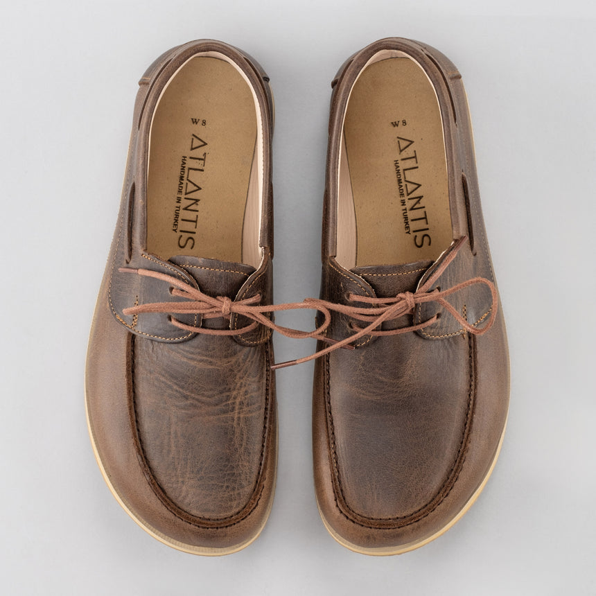 Kaffeefarbene Boat Shoes für Herren