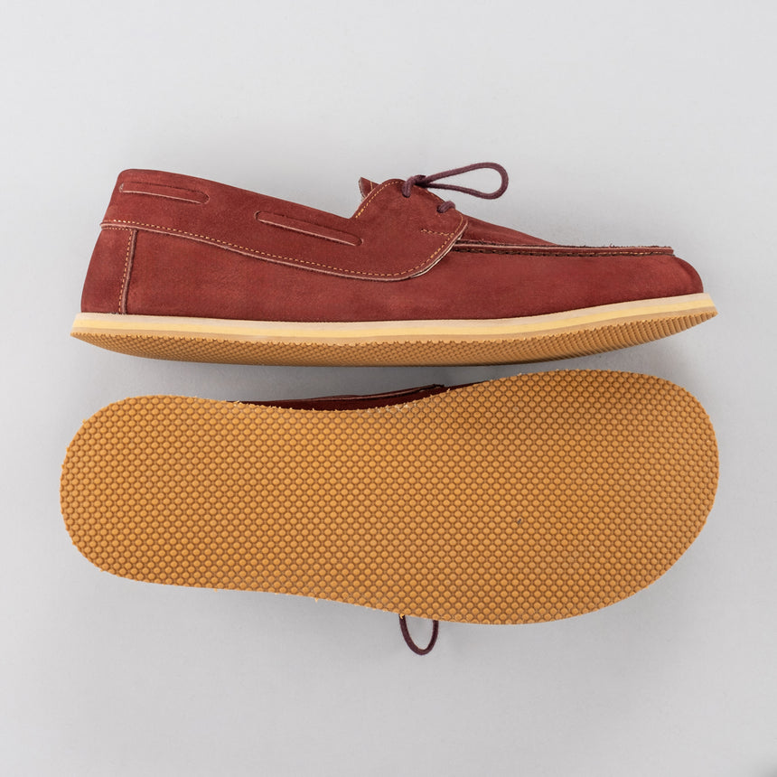 Burgunderrote Boat Shoes für Damen