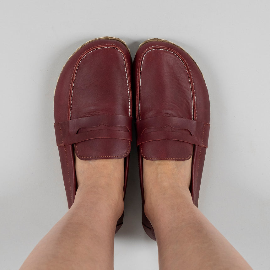 Men's Scarlet Penny Loafers - Atlantis Handmade Shoes - 