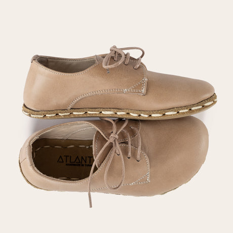 Kid's Tan Barefoot Oxfords