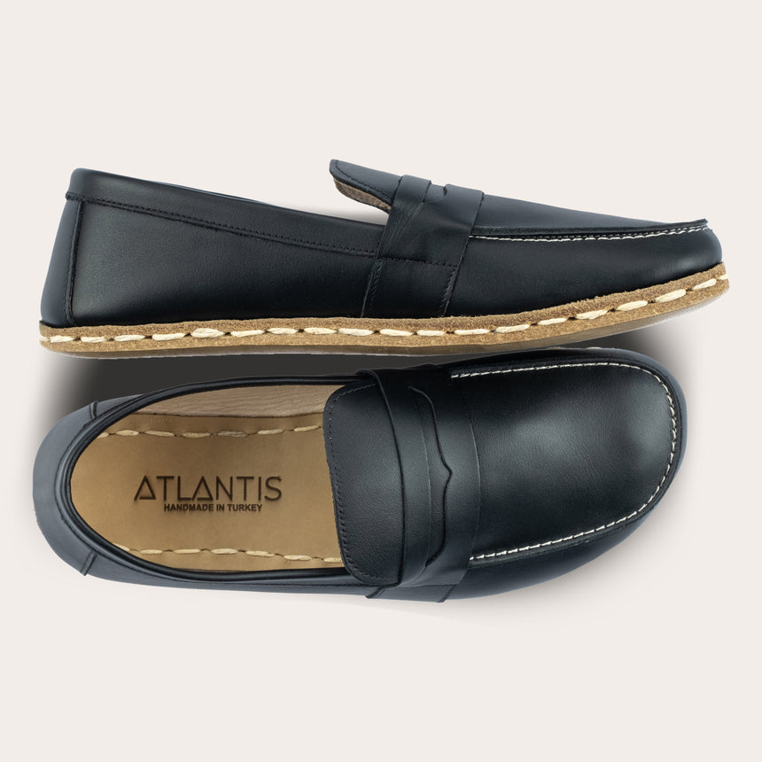 Women's Black Penny Loafers