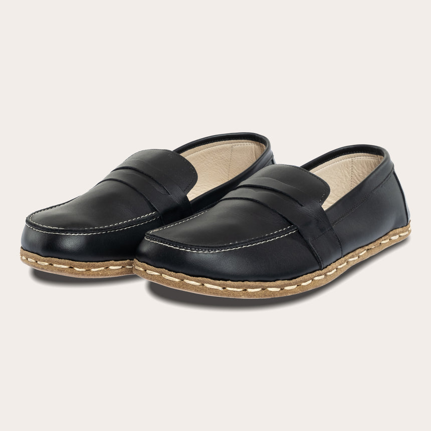 Women's Black Penny Loafers