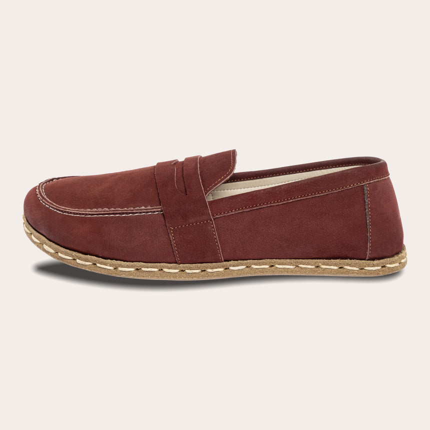 Women's Burgundy Penny Loafers