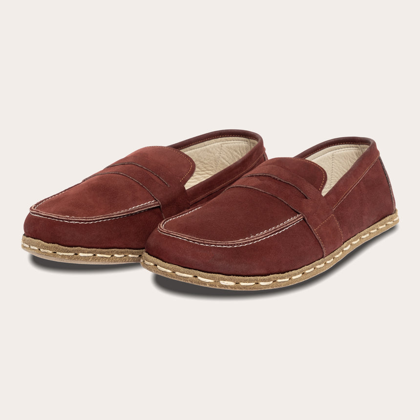 Women's Burgundy Penny Loafers