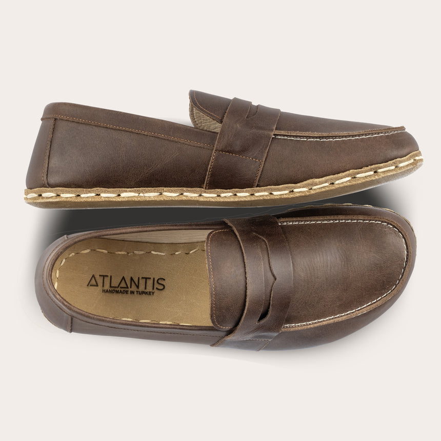 Men's Coffee Penny Loafers