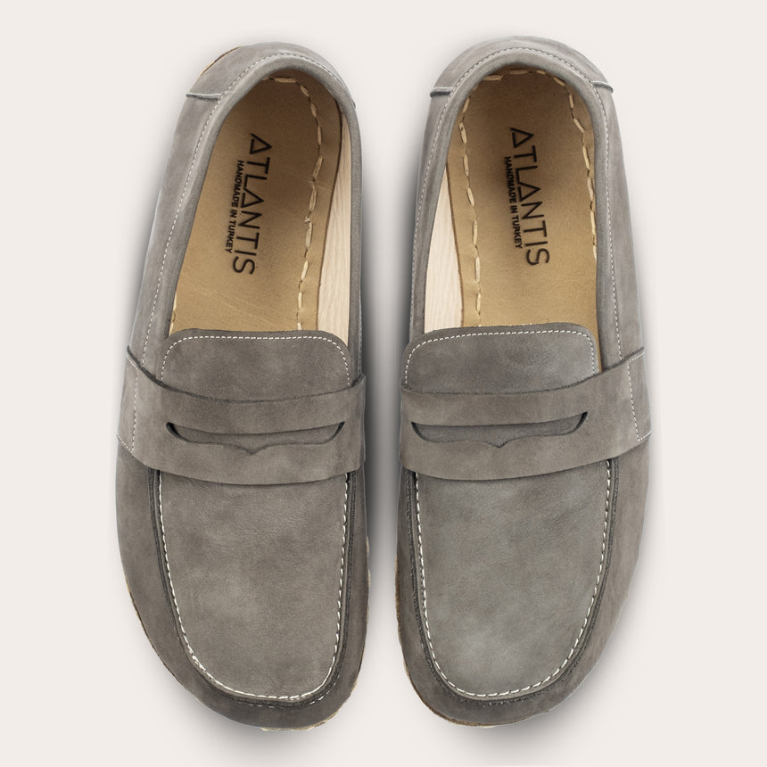 Women's Gray Penny Loafers