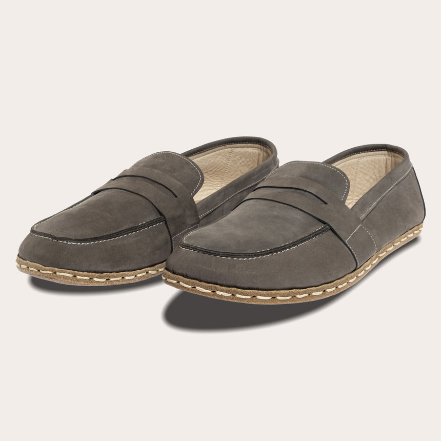 Women's Gray Penny Loafers