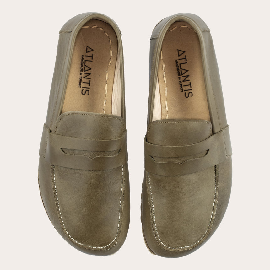 Women's Green Penny Loafers