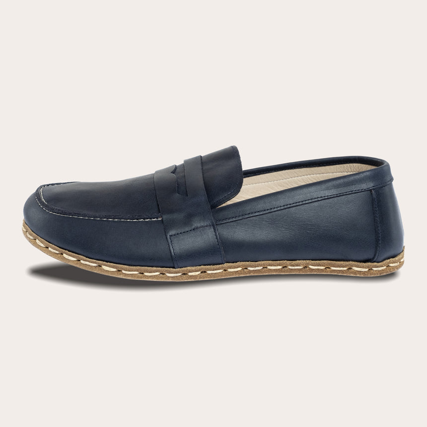 Women's Blue Penny Loafers