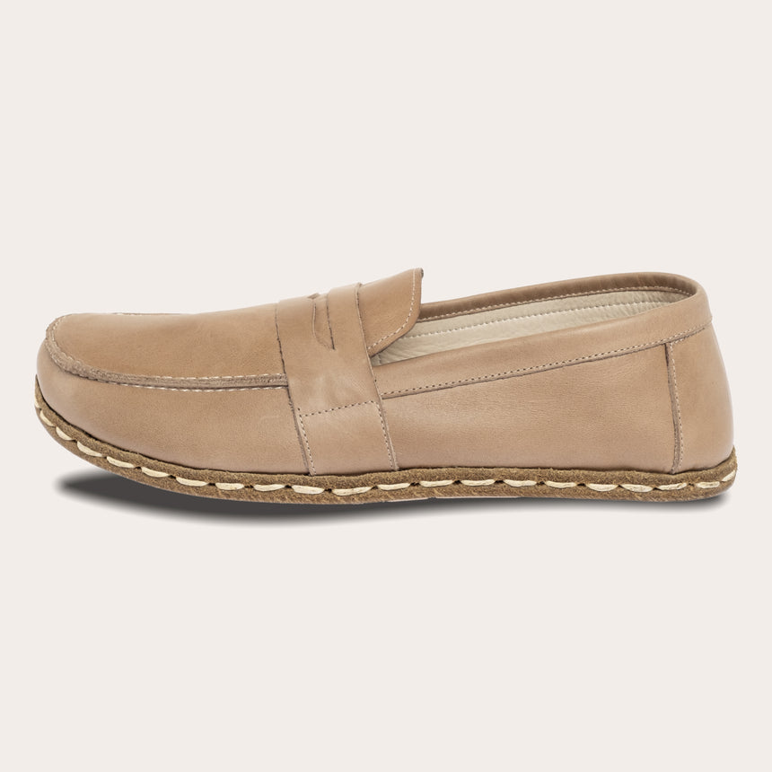 Women's Tan Penny Loafers