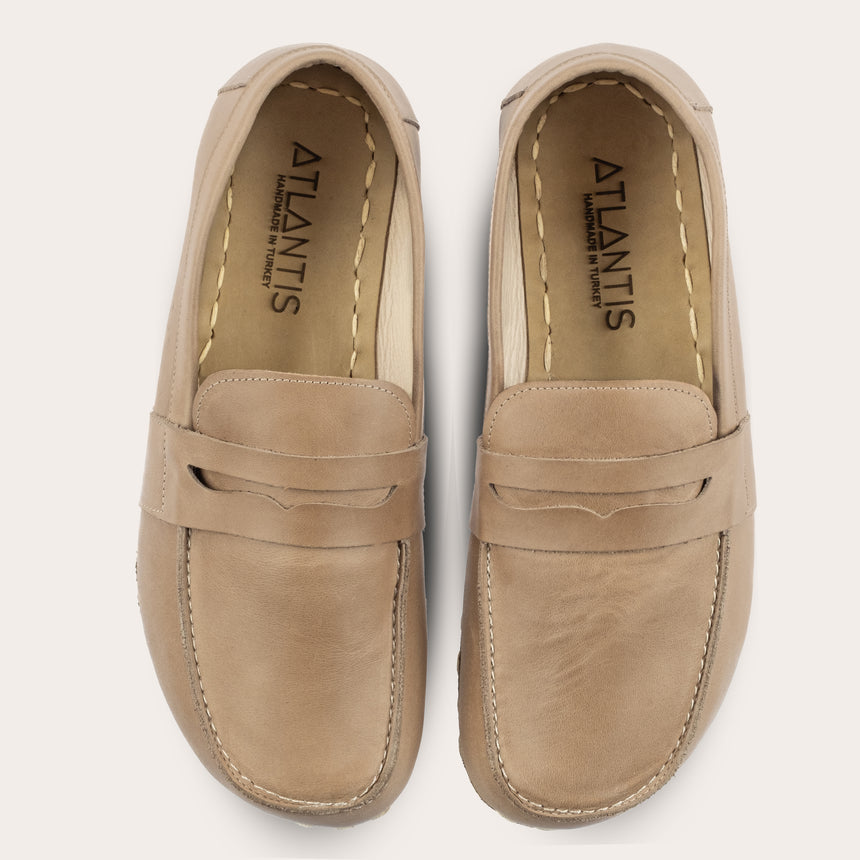 Women's Tan Penny Loafers