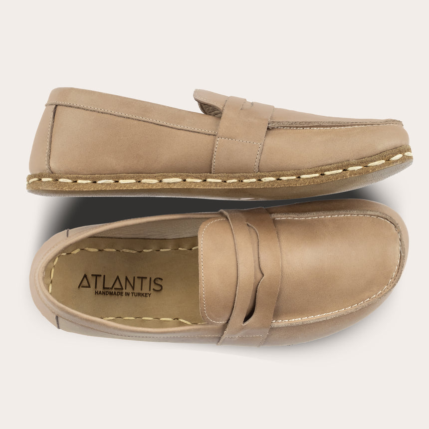 Women's Tan Penny Loafers