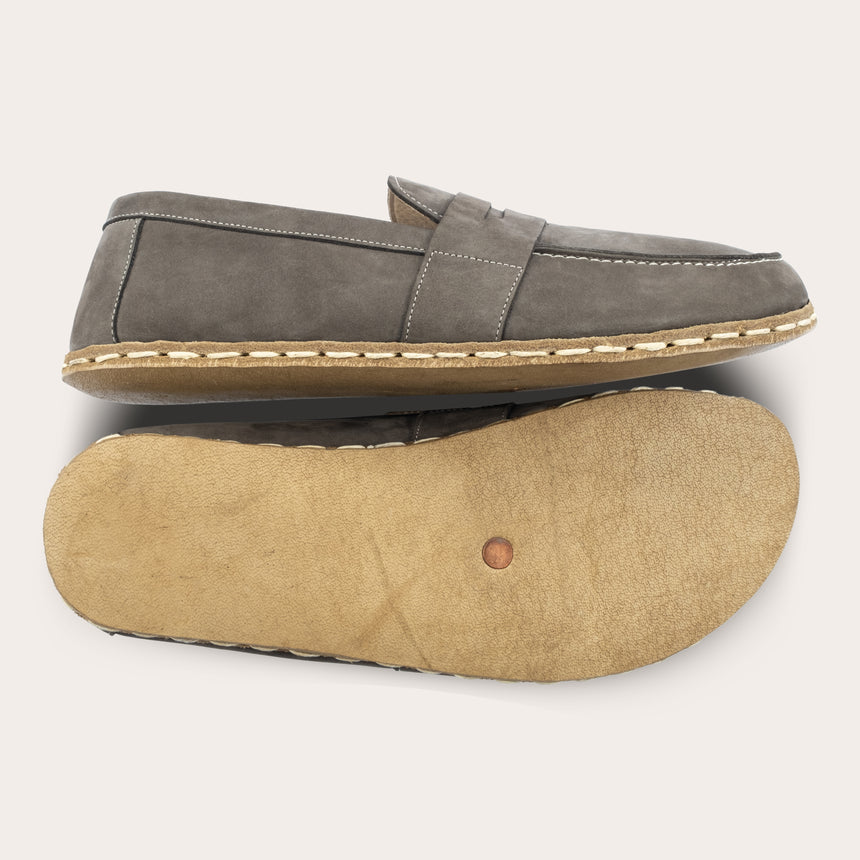 Women's Gray Penny Loafers