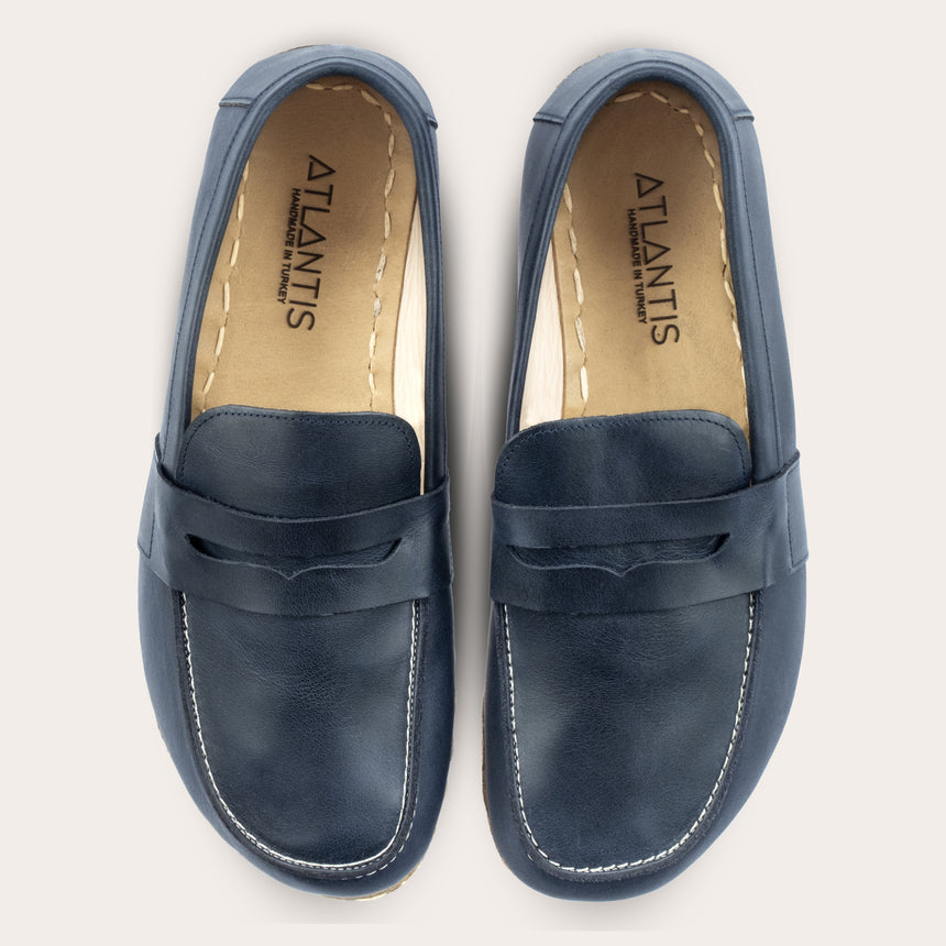 Women's Blue Penny Loafers