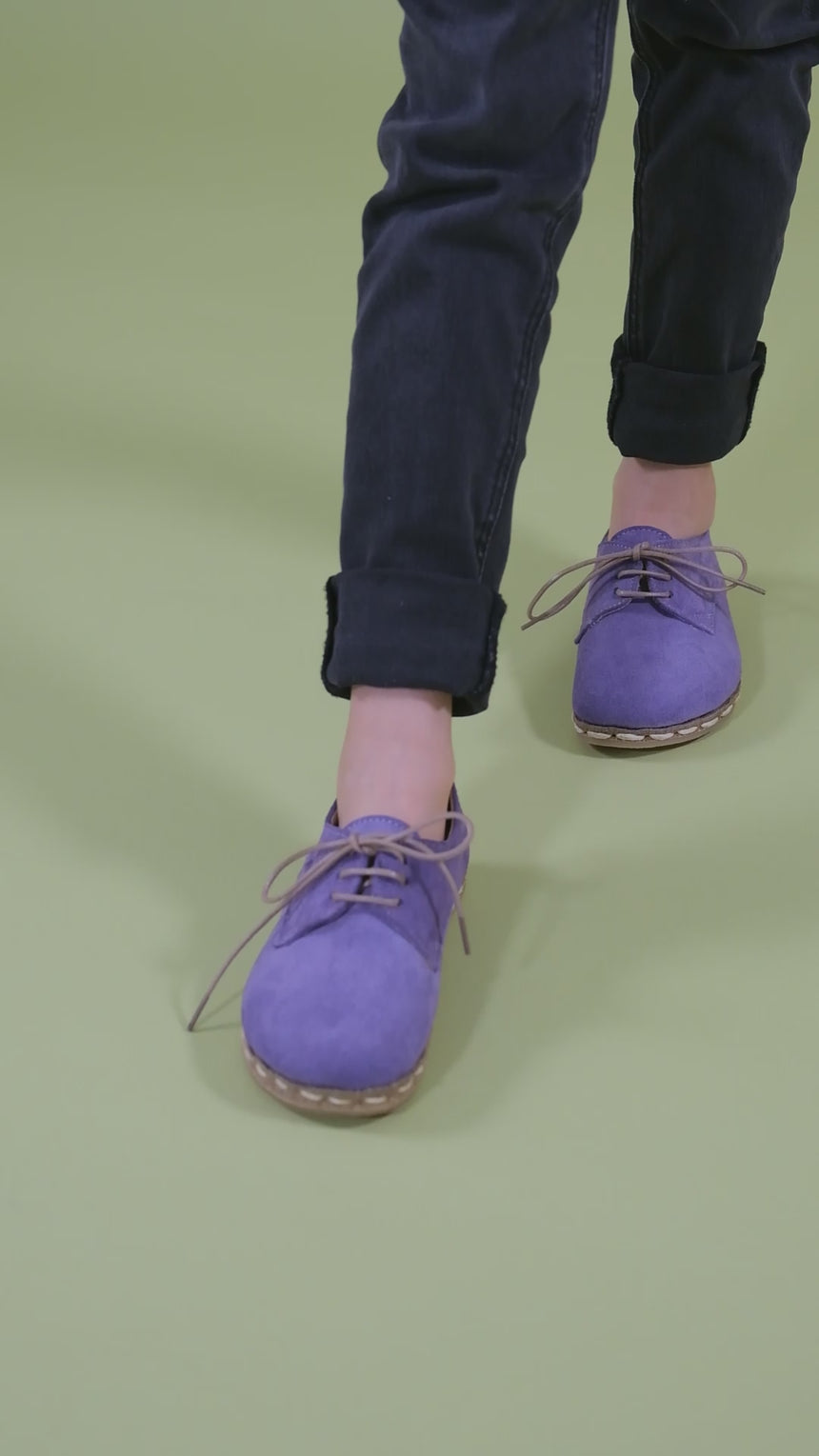 Kid's Lavender Barefoot Oxfords