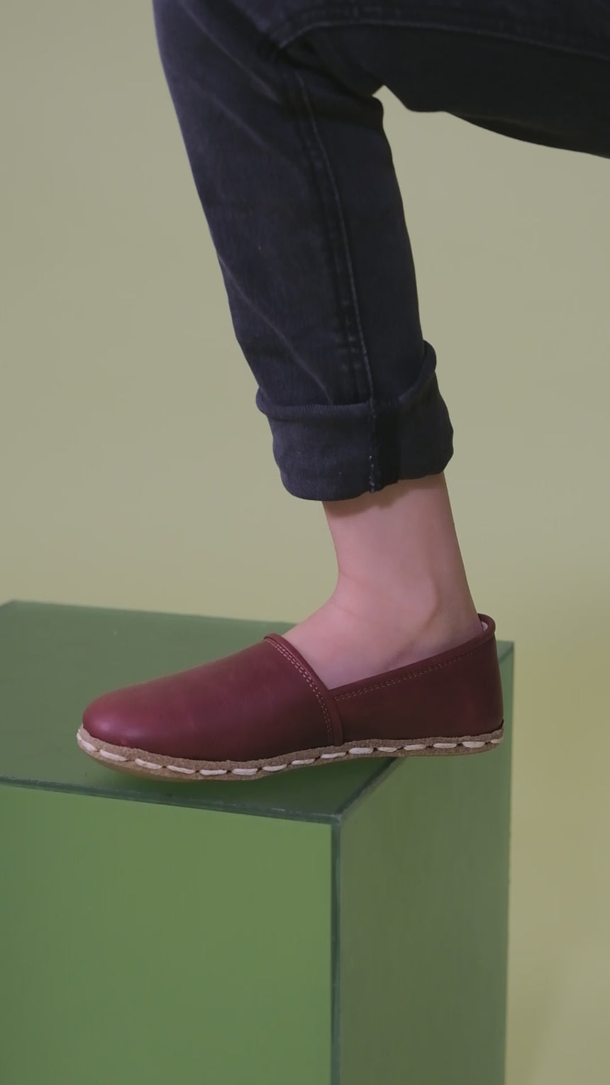 Kid's Red Barefoot Loafers