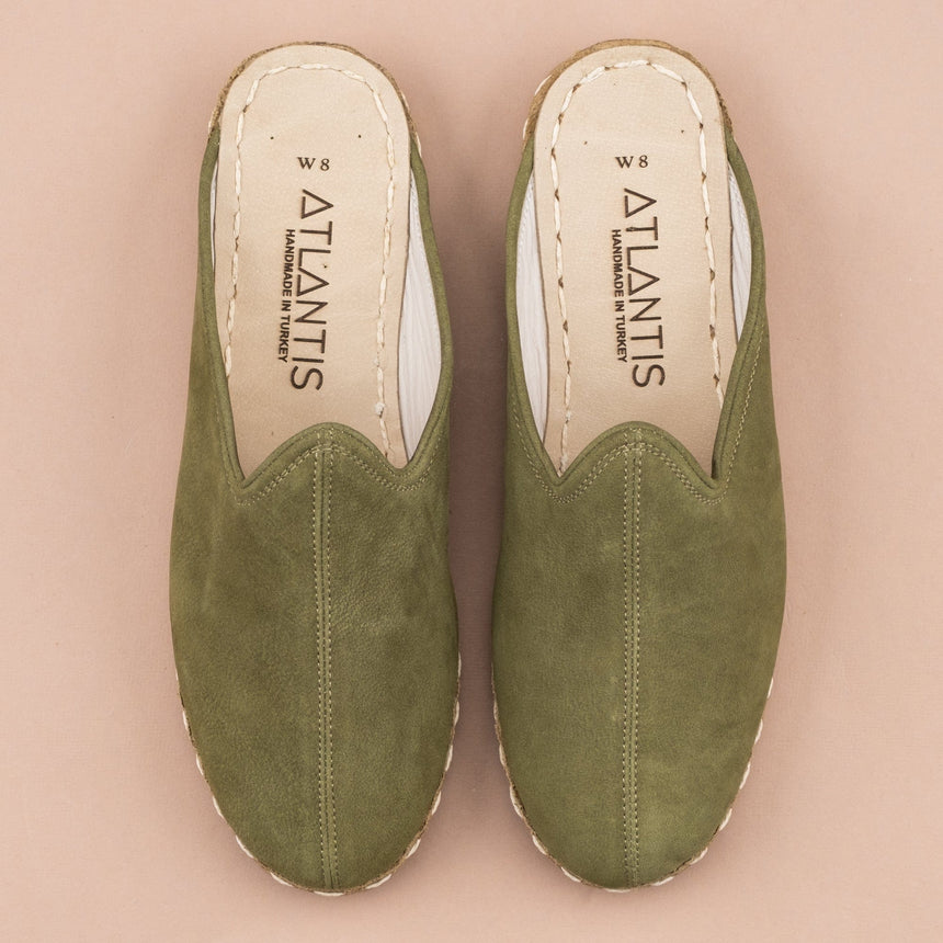 Women's Olive Slippers