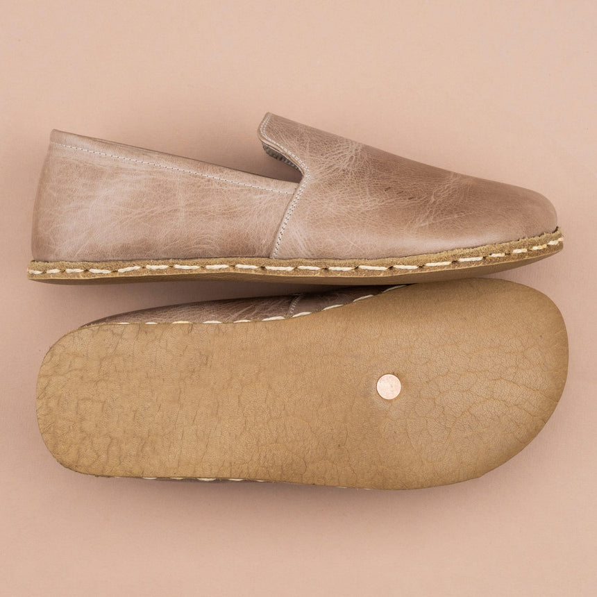 Hellbraune Minimalist-Loafer für Herren