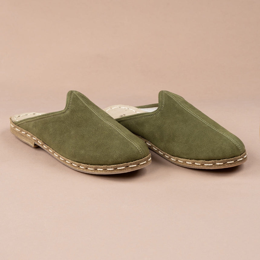 Men's Olive Slippers