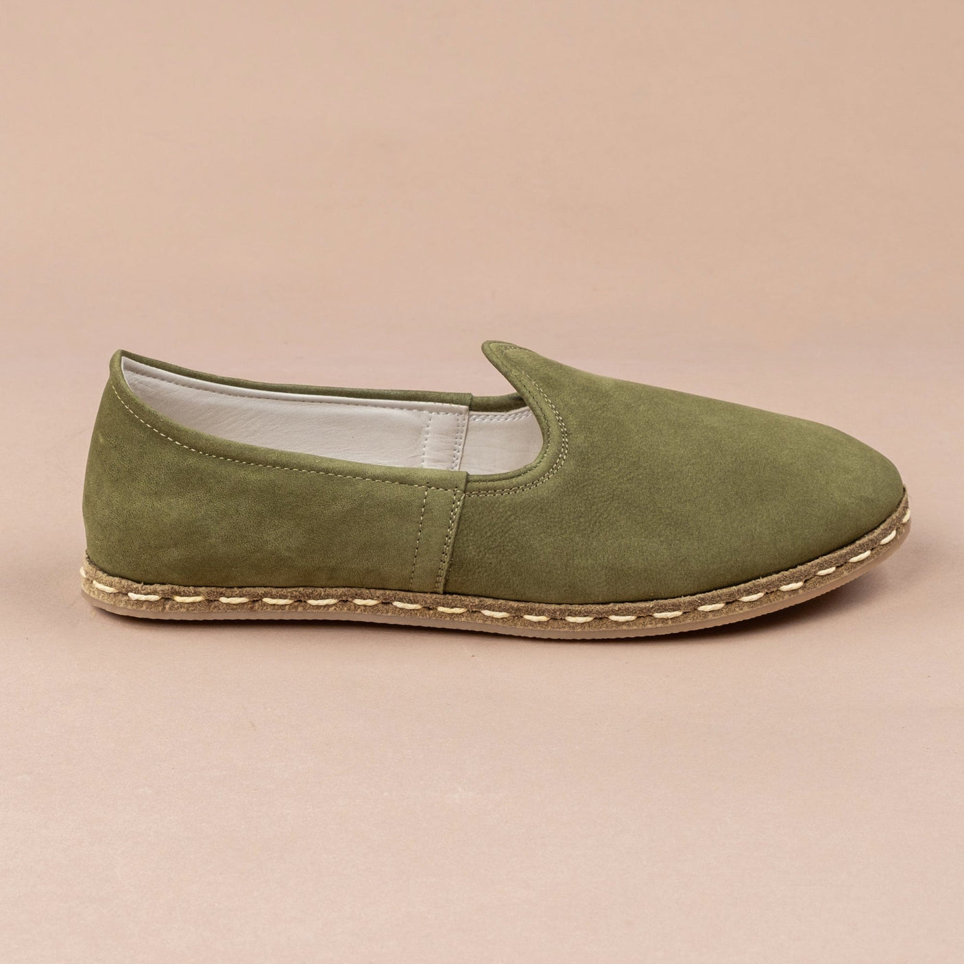 Kadın Zeytin Yeşili Rengi Nubuk Ayakkabı