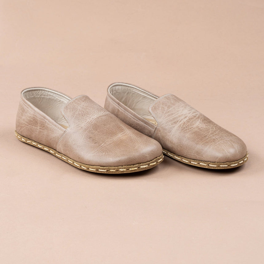 Hellbraune Minimalist-Loafer für Herren