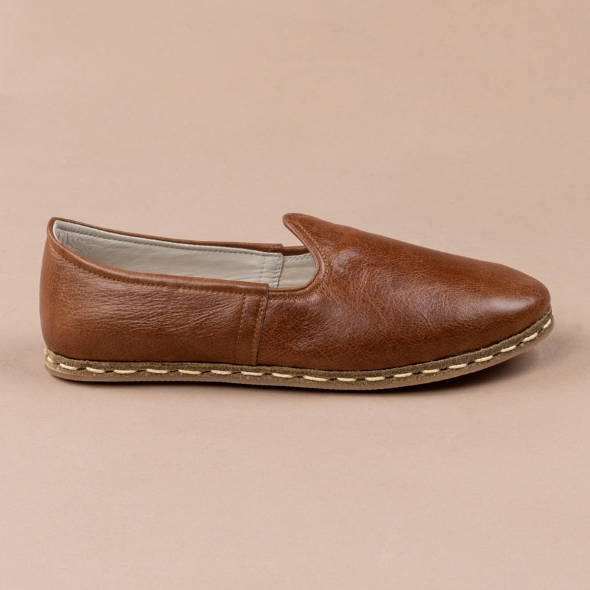 Women's Antique Brown Slip On Shoes