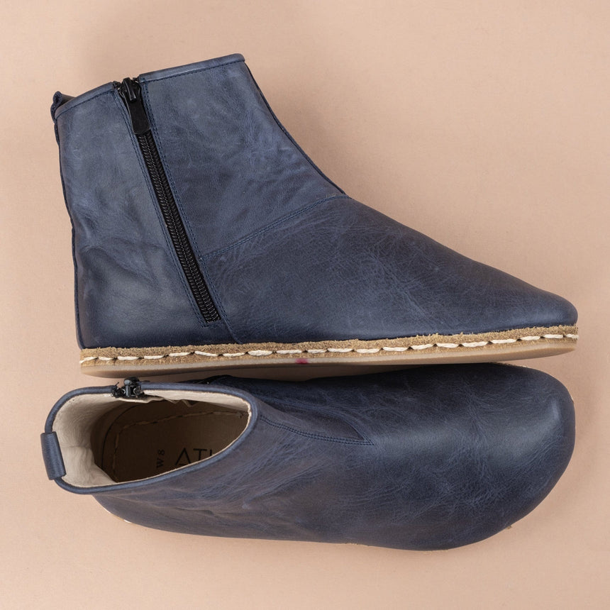 Blaue Barfußstiefel für Herren