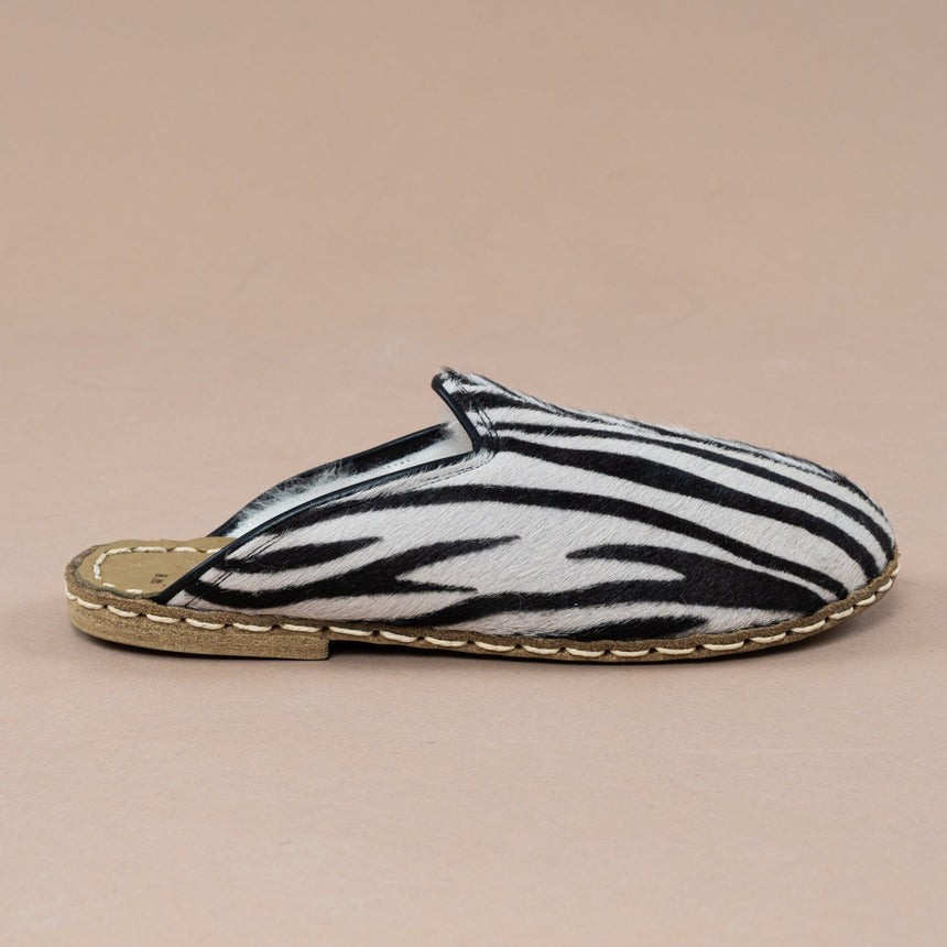 Zebra-Barefoot-Lammfell für Damen