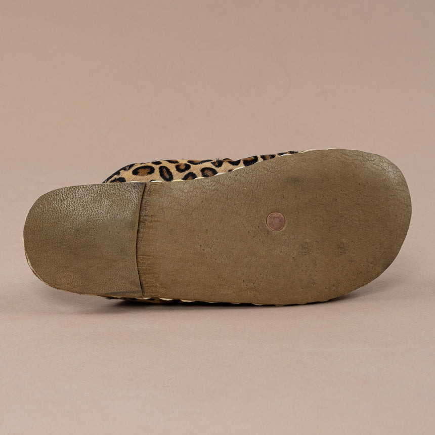 Leoparden-Barefoot-Lammfell für Damen