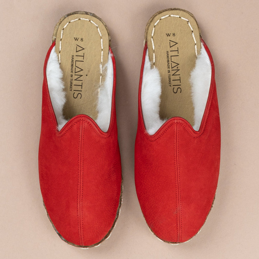 Women's Lust Leather Shearlings Slippers