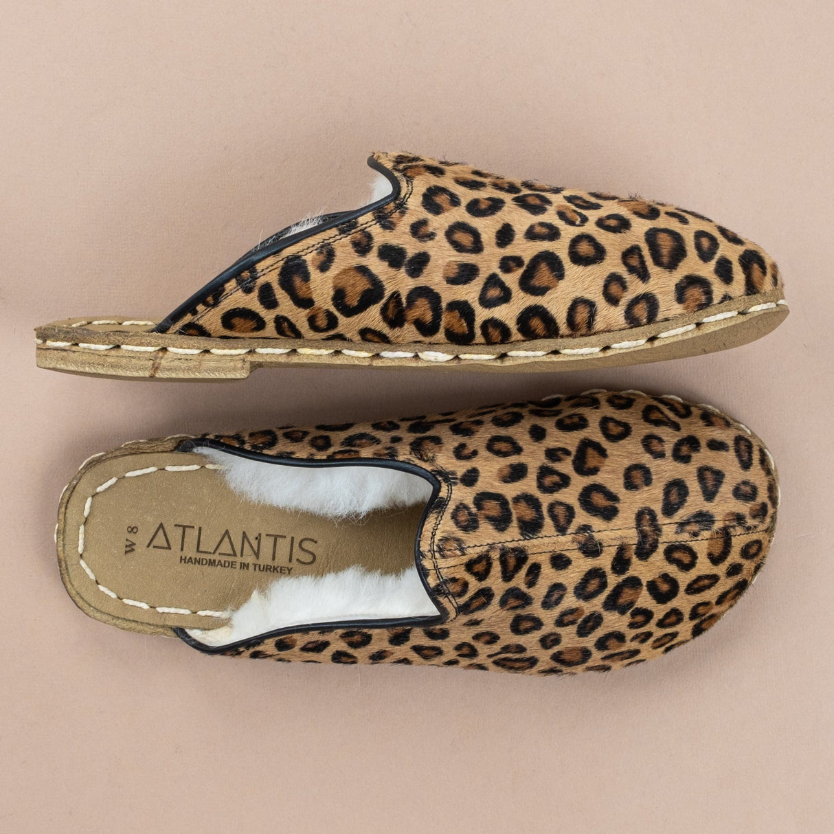 Leoparden-Barefoot-Lammfell für Damen