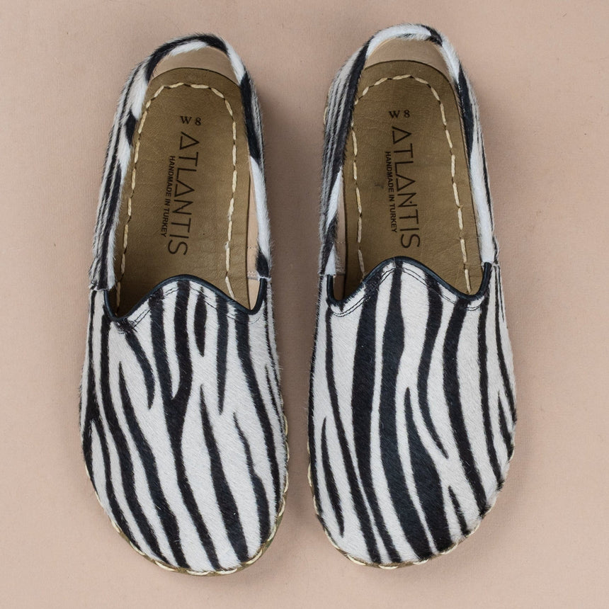 Men's Leather Zebra Barefoots