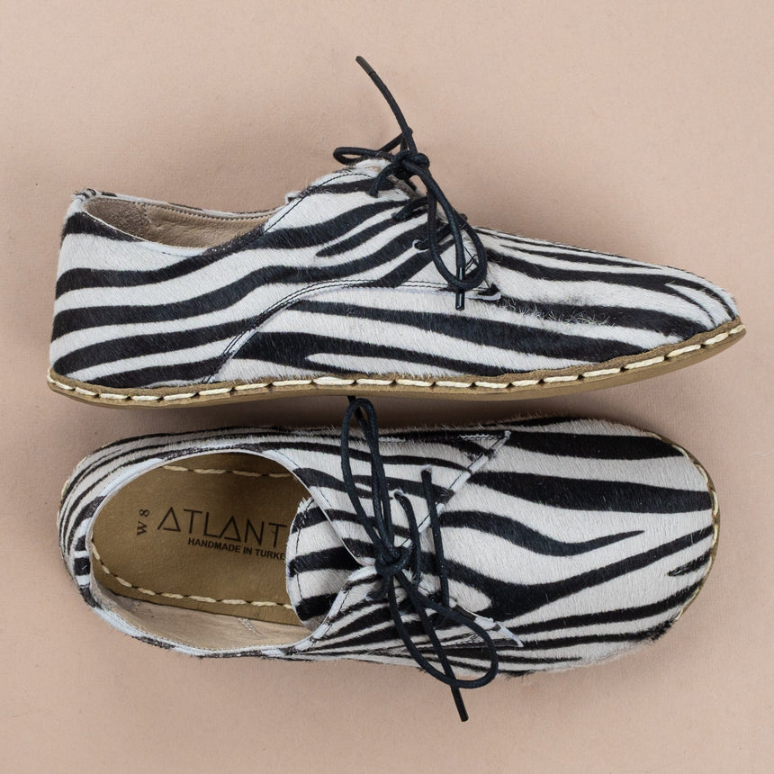 Men's Leather Zebra Oxfords