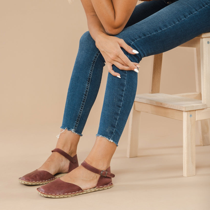 Women's Red Barefoot Sandals