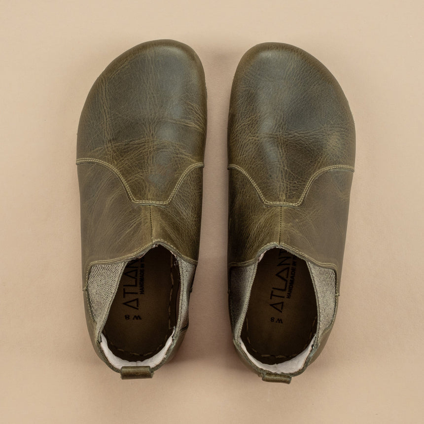 Men's Green Barefoot Chelsea Boots